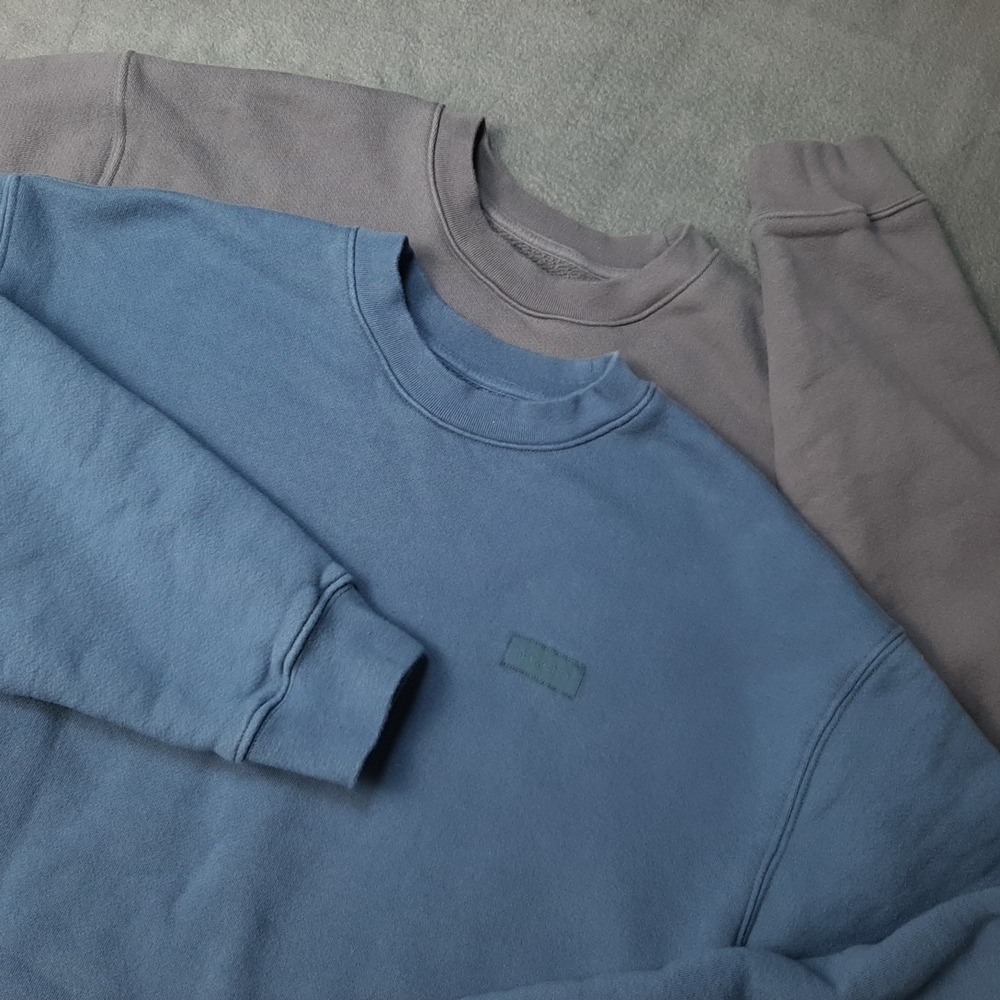 Set Active Sweatshirt Womens Small Gray Blue USA Pullover Crew Neck BUNDLE